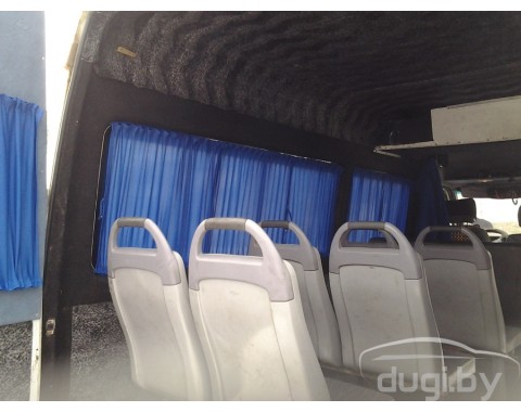 Шторки салонные для Volkswagen LT средняя база (синие)